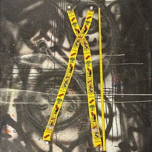 Vintage 1978 Yellow Graphic Pop eye suspenders